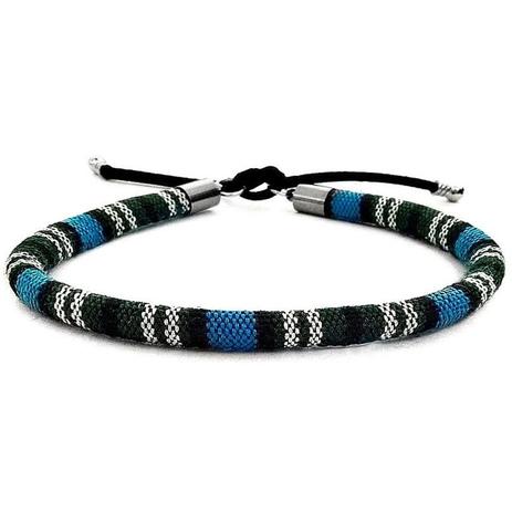 Pulseira De Couro Étnico Masculina Azul - Gafeno acessórios Menor preço em Pulseira De Couro Étnico Masculina Azul - Gafeno acessórios