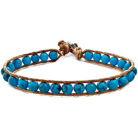 Pulseira De Couro Masculina Chan Luu - Gafeno acessórios Menor preço em Pulseira De Couro Masculina Chan Luu - Gafeno acessórios