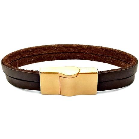 Pulseira De Couro Masculina Dourada - Gafeno acessórios é boa?