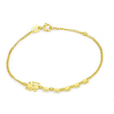 Pulseira de Ouro 18k Infantil com Trenzinho 15cm pu02952 - Joiasgold é boa?