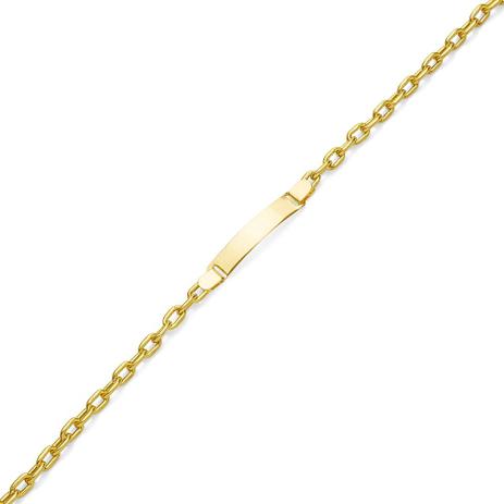 Pulseira de Ouro 18k Placa Infantil Malha Cartier com 15cm pu03283 - Joiasgold Menor preço em Pulseira de Ouro 18k Placa Infantil Malha Cartier com 15cm pu03283 - Joiasgold