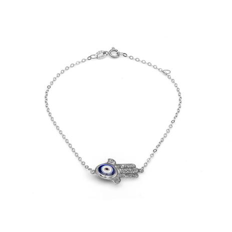 Pulseira de Ouro Branco 18k Mão de Hamsa com Olho Grego 18cm pu04050 - Joiasgold é boa?