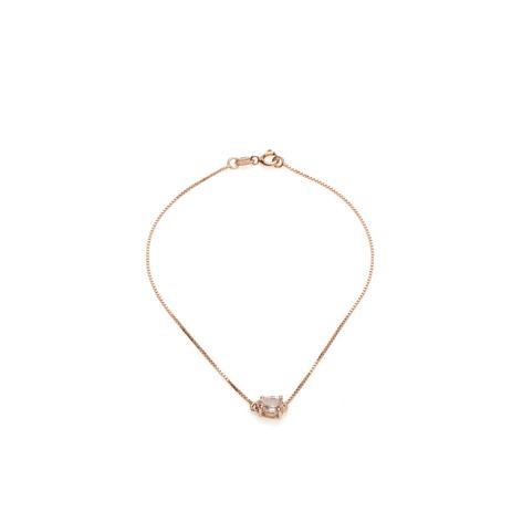 Pulseira de Ouro Rosê 18k Quartzo Rosa com 18cm pu04187 - Joiasgold Menor preço em Pulseira de Ouro Rosê 18k Quartzo Rosa com 18cm pu04187 - Joiasgold