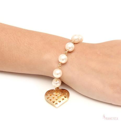 Pulseira de pérola e pingente e coração vazado folheado ouro 18k - 1612000000182 - Francisca joias contemporâneas é ruim? Pulseira de pérola e pingente e coração vazado folheado ouro 18k - 1612000000182 - Francisca joias contemporâneas é boa?