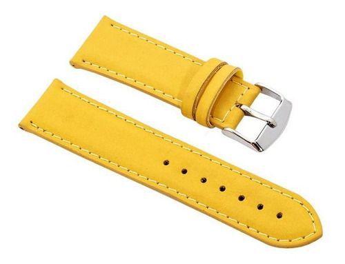 Pulseira de Relógio Couro Amarela 18 20 22 24 26 28mm Modelo 57am - Ostral Menor preço em Pulseira de Relógio Couro Amarela 18 20 22 24 26 28mm Modelo 57am - Ostral