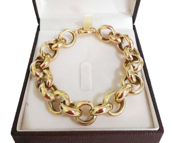 Pulseira Elo Português 30 Gramas 14mm 19cm Ouro 18k 750 - Perucci joias Menor preço em Pulseira Elo Português 30 Gramas 14mm 19cm Ouro 18k 750 - Perucci joias