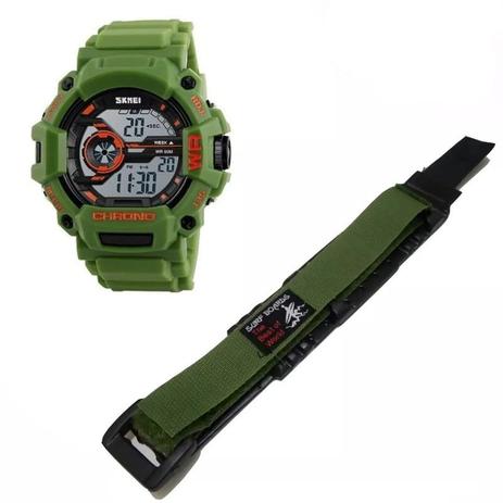 Pulseira em Nylon Para Relógio Skimei 1233 20mm Verde - Oficina dos relogios Menor preço em Pulseira em Nylon Para Relógio Skimei 1233 20mm Verde - Oficina dos relogios
