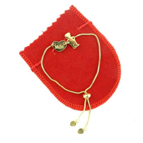 Pulseira Feminina 16/20cm Mãe + 1 Menino Folheada Ouro PL474 - Wnbijouterias Menor preço em Pulseira Feminina 16/20cm Mãe + 1 Menino Folheada Ouro PL474 - Wnbijouterias