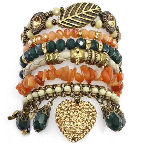 Pulseira feminina ajustável, 6 voltas, cascalho , cristais, metais e strass -3648 - Camargomarkiori Menor preço em Pulseira feminina ajustável, 6 voltas, cascalho , cristais, metais e strass -3648 - Camargomarkiori