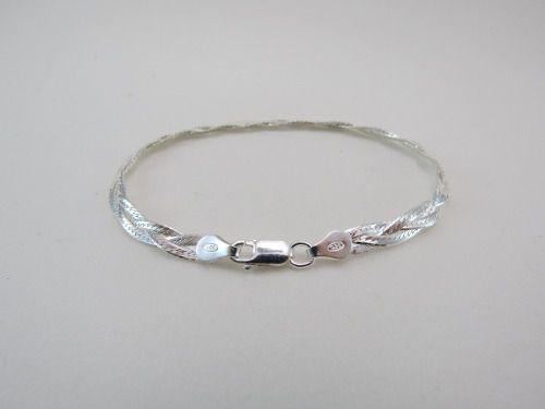 Pulseira Feminina Trançada Italiana 3 Fios Em Prata 925 - Dr Joias Menor preço em Pulseira Feminina Trançada Italiana 3 Fios Em Prata 925 - Dr Joias