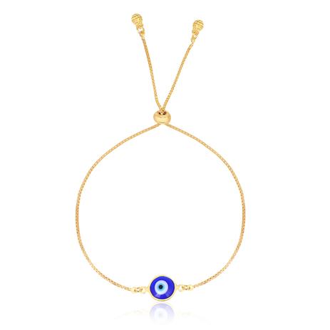 Menor preço em Pulseira fina com olho grego folheado em ouro 18k - Francisca joias contemporâneas