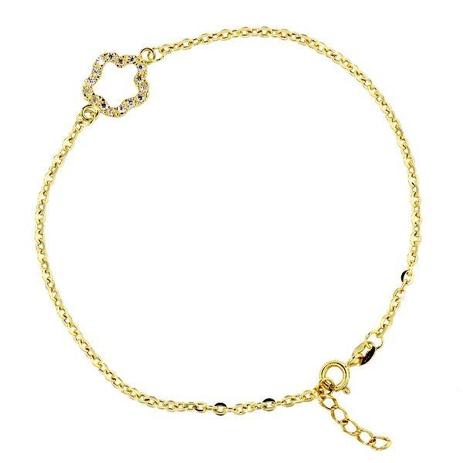 Pulseira Flor Ouro 18k Zircônias - cod.1277 - Retran joias é boa?