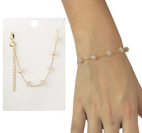Pulseira Folheada A Ouro 18k Com Pedras de Cristal Qualidade Premium - Lise Menor preço em Pulseira Folheada A Ouro 18k Com Pedras de Cristal Qualidade Premium - Lise