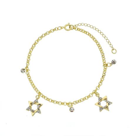 Pulseira folheada ouro 18k Estrela de Davi - Manancial joias Menor preço em Pulseira folheada ouro 18k Estrela de Davi - Manancial joias