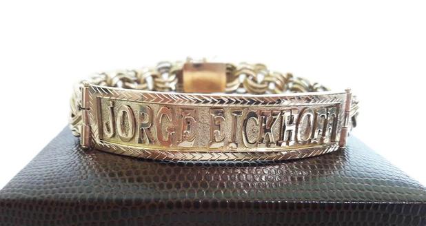 Pulseira Friso Triplo Placa Nome 35 Gramas 11mm 19cm Ouro 18k 750 - Perucci joias Menor preço em Pulseira Friso Triplo Placa Nome 35 Gramas 11mm 19cm Ouro 18k 750 - Perucci joias
