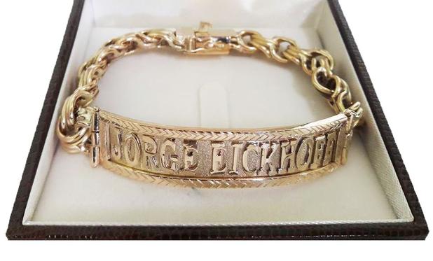Pulseira Friso Triplo Placa Nome 70 Gramas 12mm 21cm Ouro 18k 750 Maciço - Perucci joias Menor preço em Pulseira Friso Triplo Placa Nome 70 Gramas 12mm 21cm Ouro 18k 750 Maciço - Perucci joias