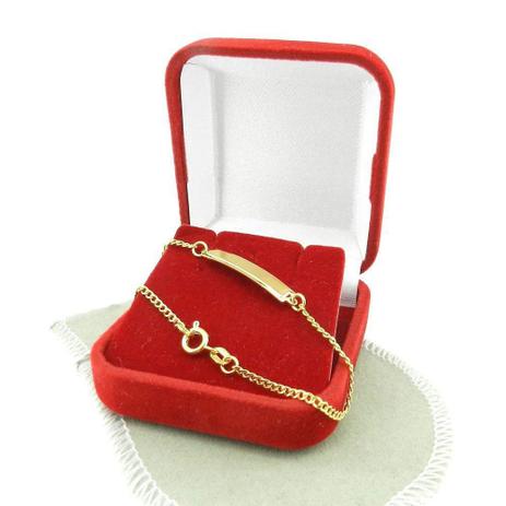 Pulseira Infantil 16cm Chapinha 0.5x25mm Folheado Ouro PL434 - Wnbijouterias Menor preço em Pulseira Infantil 16cm Chapinha 0.5x25mm Folheado Ouro PL434 - Wnbijouterias