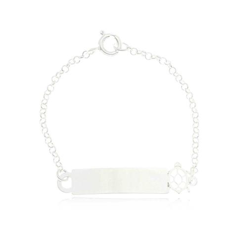 Pulseira Infantil Chapinha Tartaruga - Céu de prata Menor preço em Pulseira Infantil Chapinha Tartaruga - Céu de prata