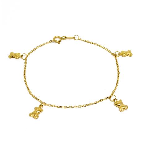 Pulseira Infantil Em Ouro 18k Berloque Ursinho - Glamour Menor preço em Pulseira Infantil Em Ouro 18k Berloque Ursinho - Glamour