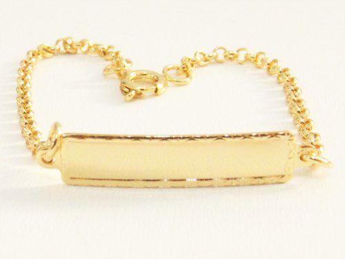 Pulseira Infantil Feminina Masculina Chapinha Folheada Ouro - Gabriela costa semi jóias Menor preço em Pulseira Infantil Feminina Masculina Chapinha Folheada Ouro - Gabriela costa semi jóias