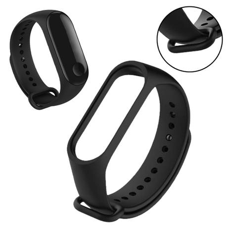 Pulseira Lisa Para Relógio Inteligente Mi Band 3 Xiaomi Smartwatch Silicone Alça Ajustável Preta - Aquiébarato Menor preço em Pulseira Lisa Para Relógio Inteligente Mi Band 3 Xiaomi Smartwatch Silicone Alça Ajustável Preta - Aquiébarato