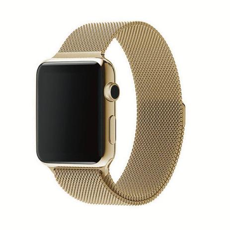 Pulseira Loop Milanese Malha de Aço P/ Apple Watch 42mm 44mm Dourado - Isd Menor preço em Pulseira Loop Milanese Malha de Aço P/ Apple Watch 42mm 44mm Dourado - Isd