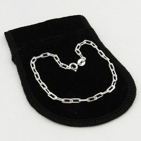 Pulseira Masculina 20cm 3mm Largura Folheada Prata PL444 - Wnbijouterias Menor preço em Pulseira Masculina 20cm 3mm Largura Folheada Prata PL444 - Wnbijouterias