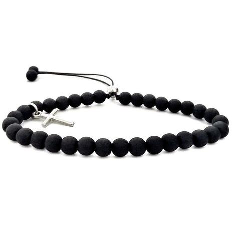 Pulseira Masculina Artesanal Preta Fosca Gafeno - Gafeno acessórios Menor preço em Pulseira Masculina Artesanal Preta Fosca Gafeno - Gafeno acessórios