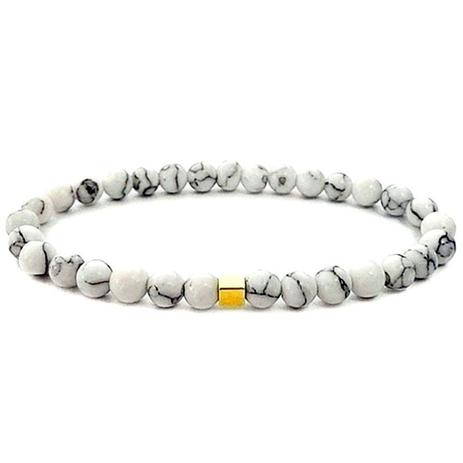 Pulseira Masculina Branca e Dourada Elástico Gafeno - Gafeno acessórios Menor preço em Pulseira Masculina Branca e Dourada Elástico Gafeno - Gafeno acessórios