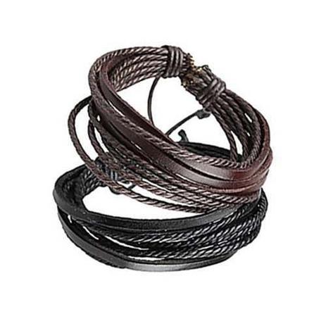 Pulseira Masculina Couro Vintage Casual Queima de Estoque - Jewebry Menor preço em Pulseira Masculina Couro Vintage Casual Queima de Estoque - Jewebry
