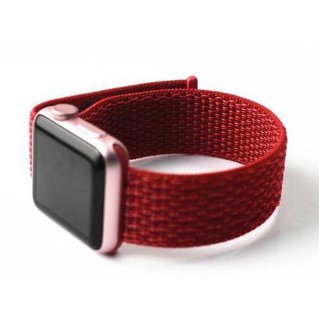 Pulseira Nylon Para Relógio Smatwatch Apple Watch 38/40mm - Vermelho - Watchband Menor preço em Pulseira Nylon Para Relógio Smatwatch Apple Watch 38/40mm - Vermelho - Watchband