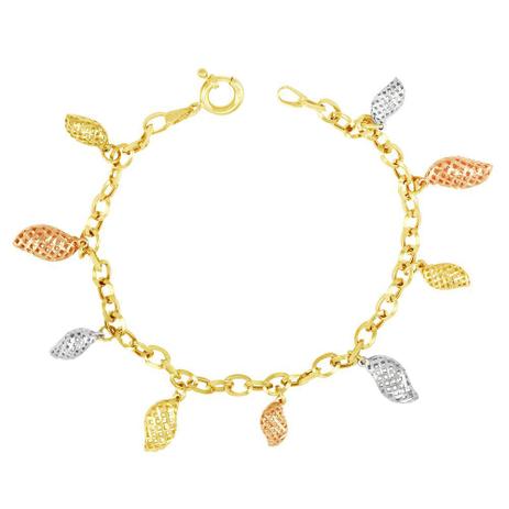 Pulseira Ouro 18K com Berloques - AU2326 - Bruna tessaro Menor preço em Pulseira Ouro 18K com Berloques - AU2326 - Bruna tessaro