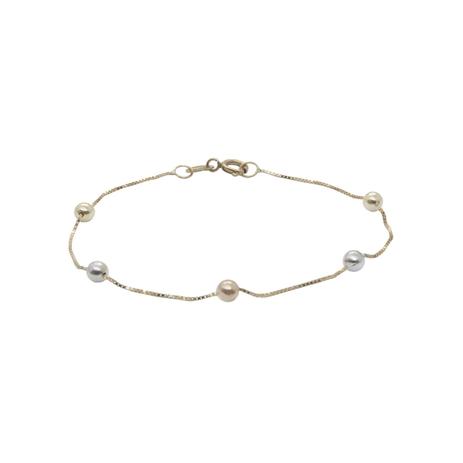 Pulseira Ouro 18k Infantil com Bolinhas Três Tons Elo Veneziana - Seifert Menor preço em Pulseira Ouro 18k Infantil com Bolinhas Três Tons Elo Veneziana - Seifert