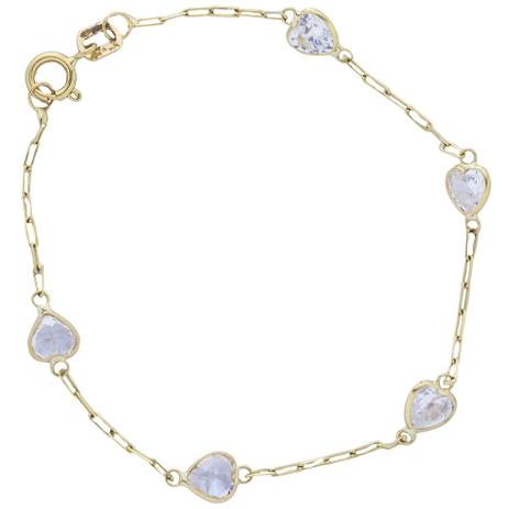 Pulseira Ouro 18k Infantil Corações Elo Cartier - Seifert Menor preço em Pulseira Ouro 18k Infantil Corações Elo Cartier - Seifert