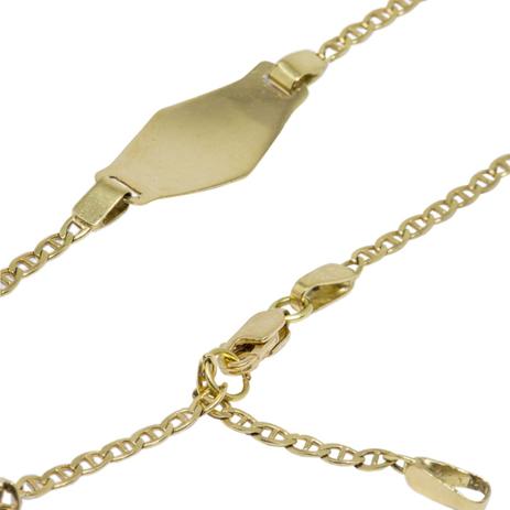 Pulseira Ouro 18k Infantil Plaquinha Elo Cadeado Ajustável - Seifert Menor preço em Pulseira Ouro 18k Infantil Plaquinha Elo Cadeado Ajustável - Seifert