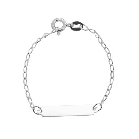Pulseira Prata 925 Infantil Plaquinha Elo Groumet Longo 12 cm - Ana julia Menor preço em Pulseira Prata 925 Infantil Plaquinha Elo Groumet Longo 12 cm - Ana julia