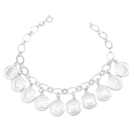pulseira prata com os 10 mandamentos - Vip folheados Menor preço em pulseira prata com os 10 mandamentos - Vip folheados