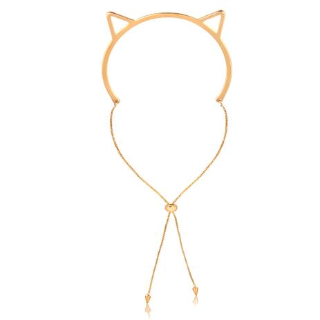 Pulseira regulável de gatinho folheado em ouro 18k - 1612000000309 - Francisca joias contemporâneas Menor preço em Pulseira regulável de gatinho folheado em ouro 18k - 1612000000309 - Francisca joias contemporâneas