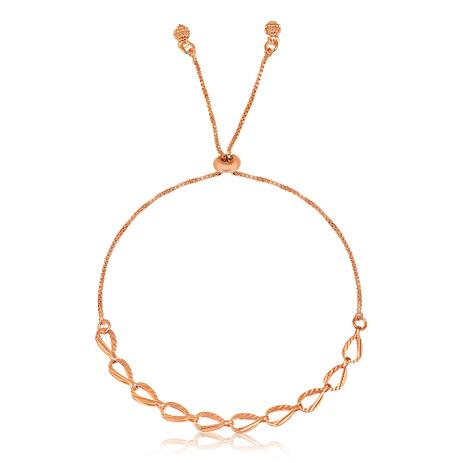Pulseira regulável de gotas folheado em ouro rosé - 1612000000312 - Francisca joias contemporâneas Menor preço em Pulseira regulável de gotas folheado em ouro rosé - 1612000000312 - Francisca joias contemporâneas