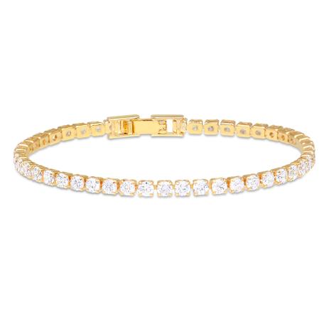 Pulseira riviera com zircônias brancas folheado em ouro 18k - 1612000000342 - Francisca joias contemporâneas Menor preço em Pulseira riviera com zircônias brancas folheado em ouro 18k - 1612000000342 - Francisca joias contemporâneas