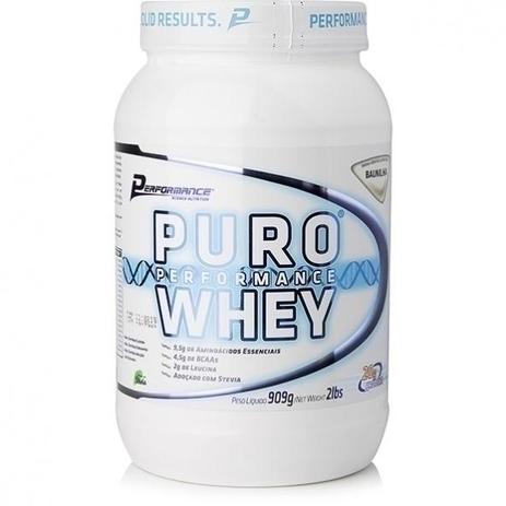 Puro Whey Protein baunilha 909g - Performance Menor preço em Puro Whey Protein baunilha 909g - Performance