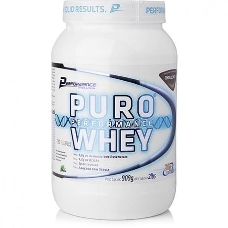 Puro Whey Protein chocolate 909g - Performance Menor preço em Puro Whey Protein chocolate 909g - Performance