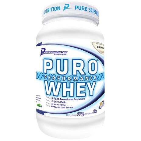 Puro Whey Protein Sabor baunilha 909g - Performance - Performance nutrition Menor preço em Puro Whey Protein Sabor baunilha 909g - Performance - Performance nutrition