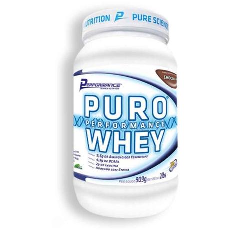 Puro Whey Protein Sabor Chocolate 909g - Performance - Performance nutrition Menor preço em Puro Whey Protein Sabor Chocolate 909g - Performance - Performance nutrition