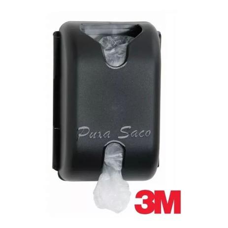 Puxa Saco/Dispenser Preto - Porta Sacolas Plásticas - Bem Útil