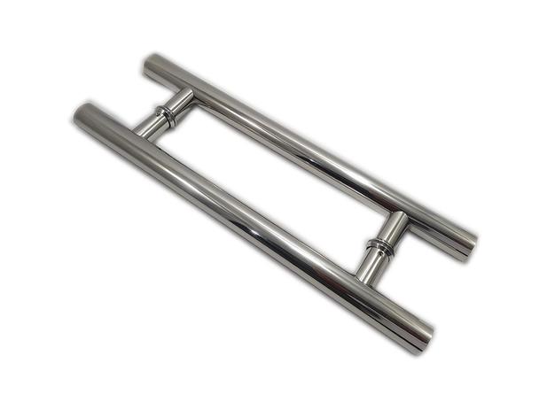 Puxador Inox H (45x30)cm Cromado P/ Porta Blindex Portão - De acordo com o estoque é boa?