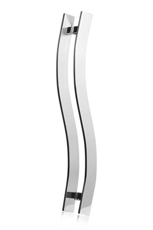 puxador para porta barra chata curvo S 80 cm polido - tidra Menor preço em puxador para porta barra chata curvo S 80 cm polido - tidra