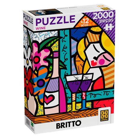 Puzzle 2000 peças Romero Britto Wine - Grow Menor preço em Puzzle 2000 peças Romero Britto Wine - Grow