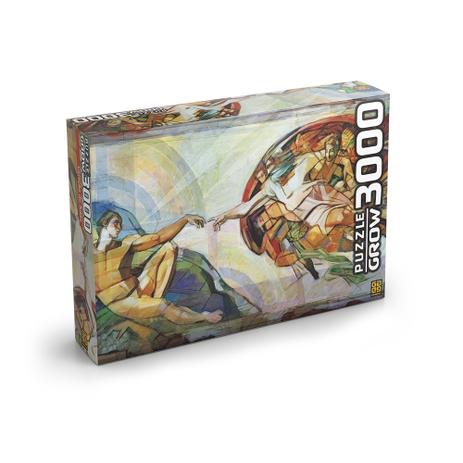 Puzzle 3000 peças Criação de Adão - Grow Menor preço em Puzzle 3000 peças Criação de Adão - Grow