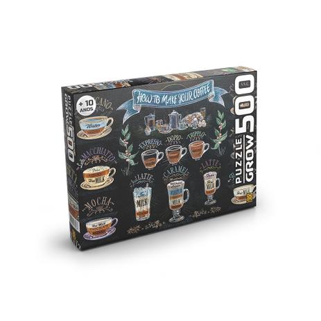Puzzle 500 peças Café Gourmet - Grow Menor preço em Puzzle 500 peças Café Gourmet - Grow